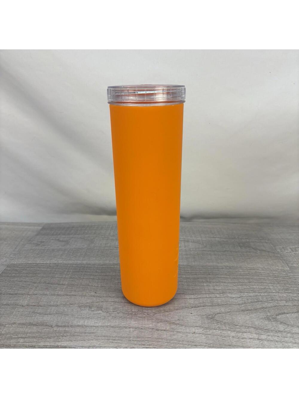Dunkin Donuts 27oz Silicone Travel Cup Tumbler Orange 2019 - Picture 4 of 8